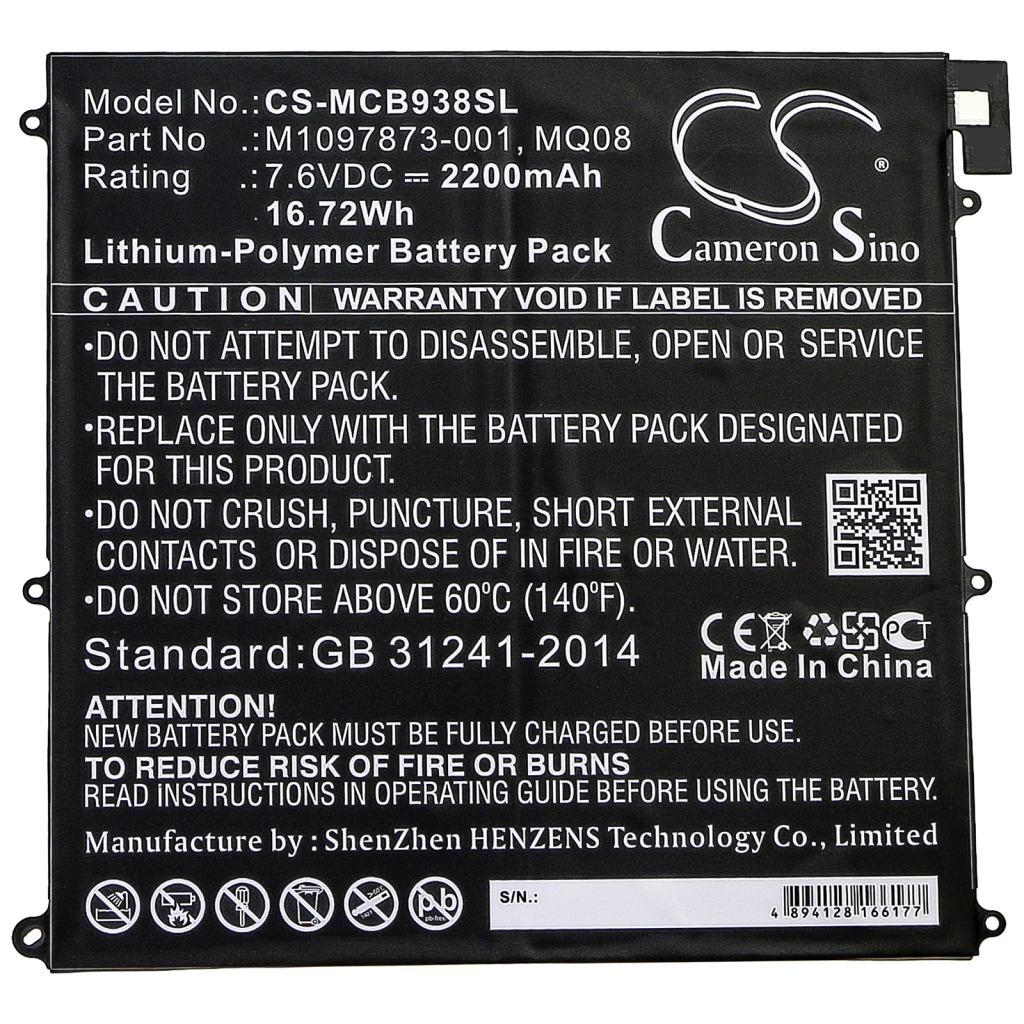 Batéria pre tablet Microsoft CS-MCB938SL