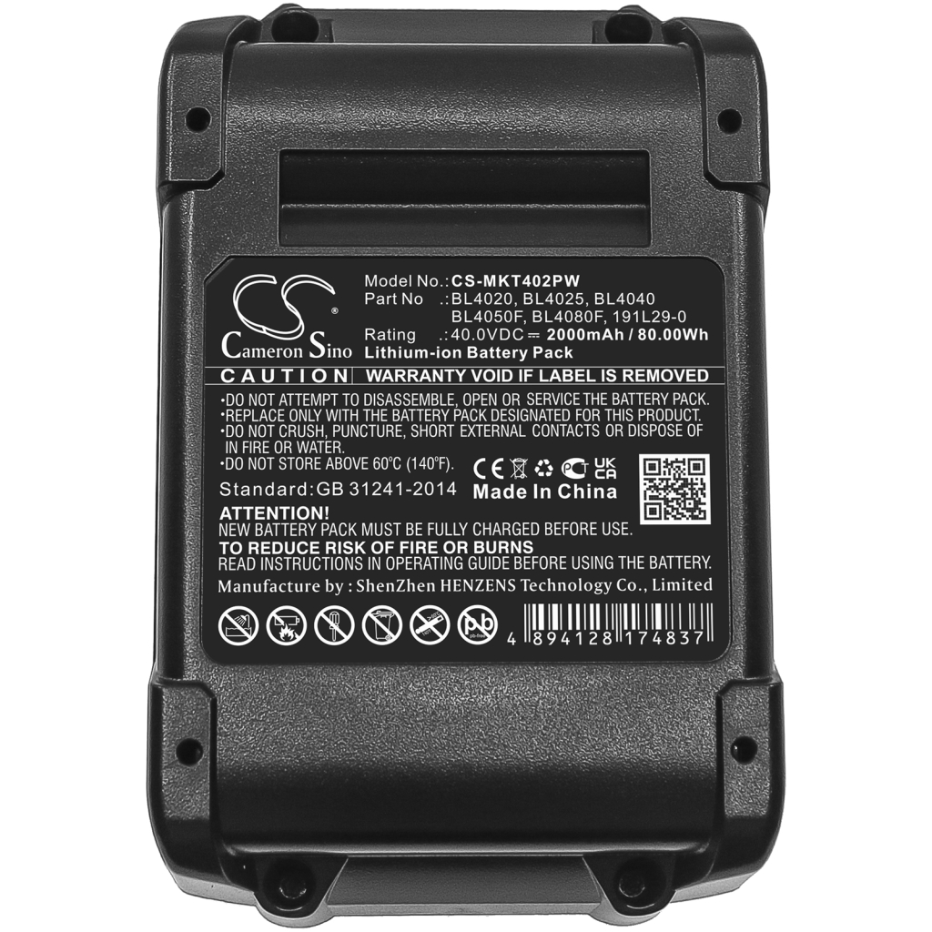 Priemyselné batérie Makita CS-MKT402PW