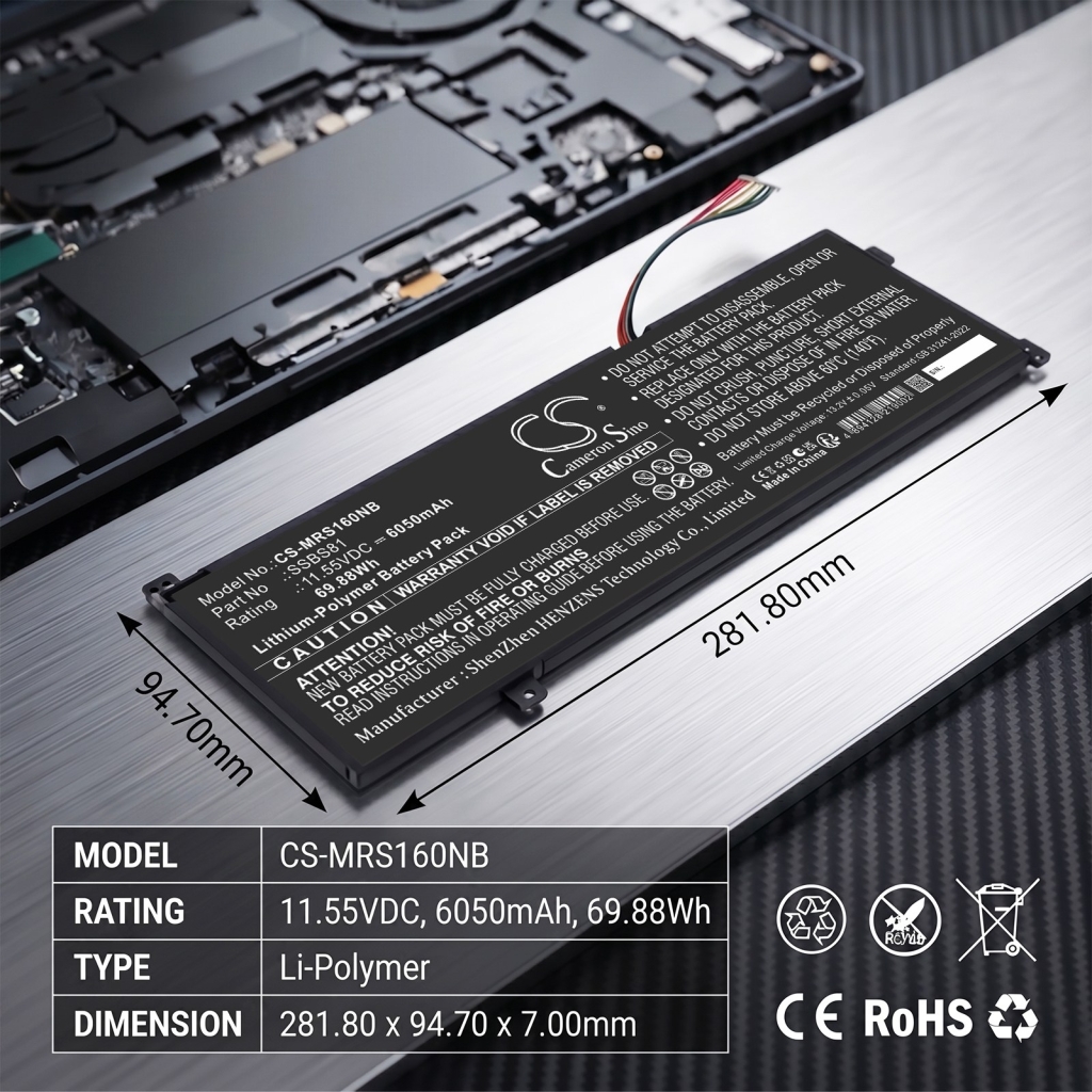 Baterie kompatibilní s Mechrevo CS-MRS160NB