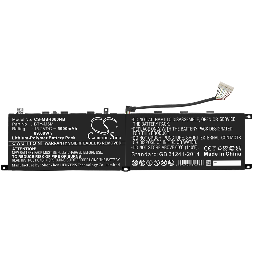 Batéria notebooku MSI CS-MSH660NB