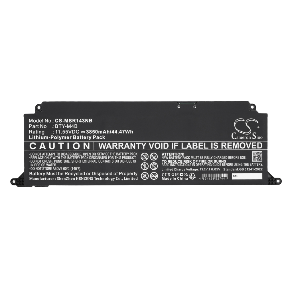 Baterie kompatibilní s MSI CS-MSR143NB