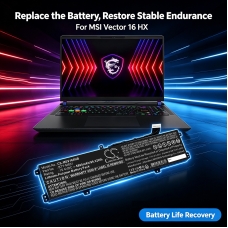 Kompatibilní náhrada baterie za MSI BTY-M551