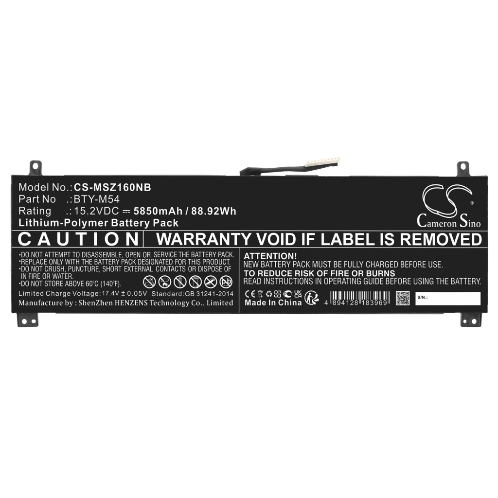 Batéria notebooku MSI CS-MSZ160NB