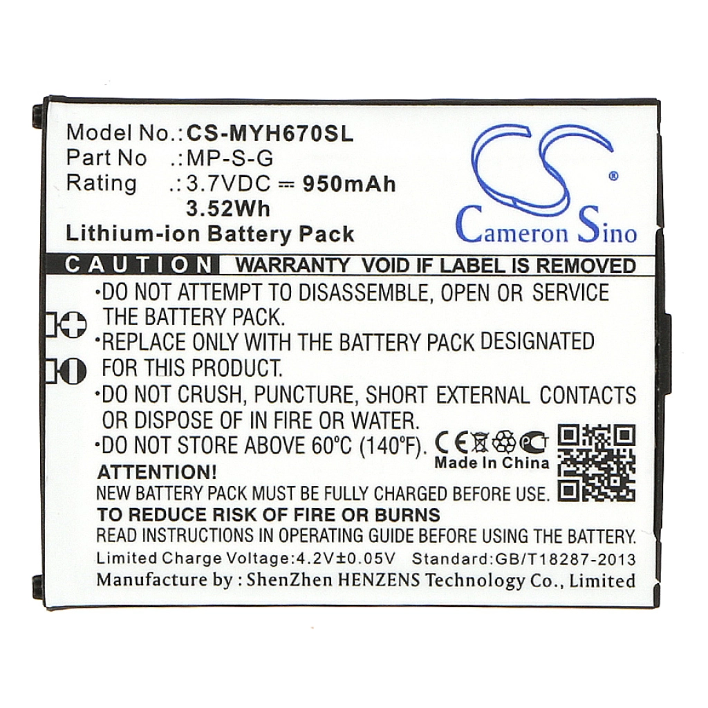 Batérie pre mobilné telefóny Myphone CS-MYH670SL