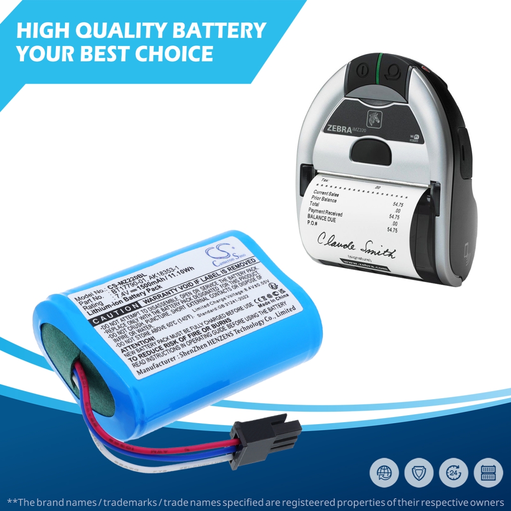 Battery for Zebra MZ320