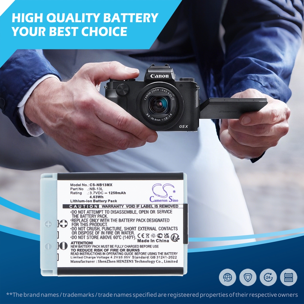 Battery compatible with Camera Battery