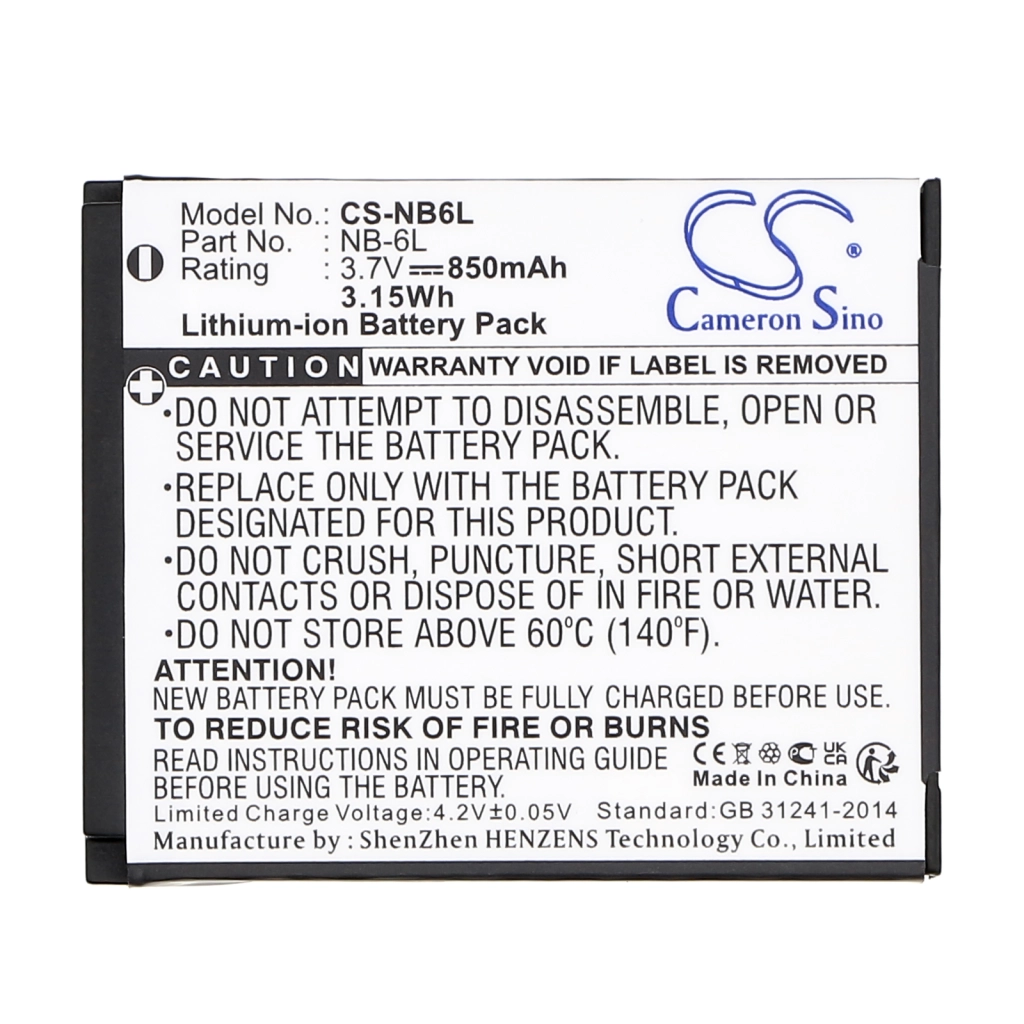 Camera Battery Canon CS-NB6L