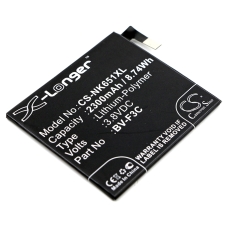 Compatible battery replacement for Nokia BV-F3C