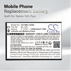 Compatible battery replacement for Nokia BL-L5K