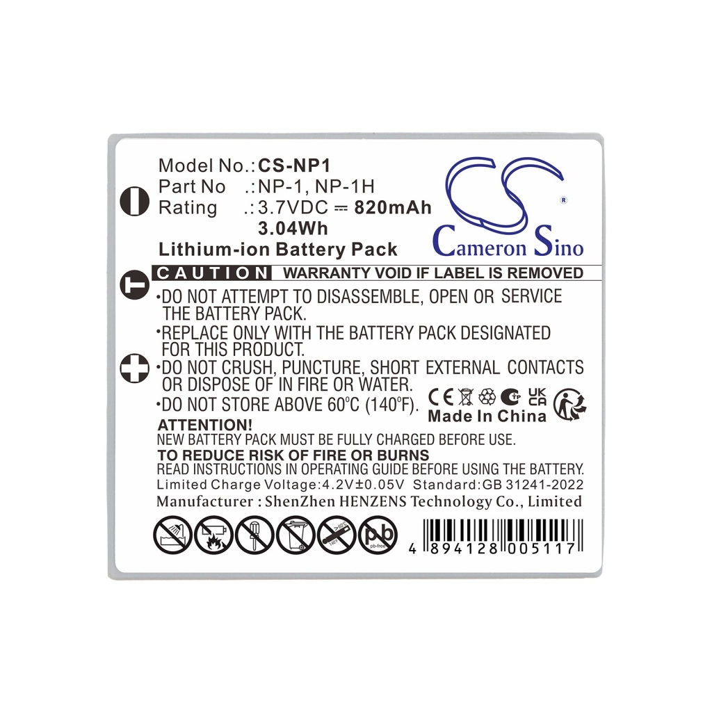 Battery compatible with Camera Battery