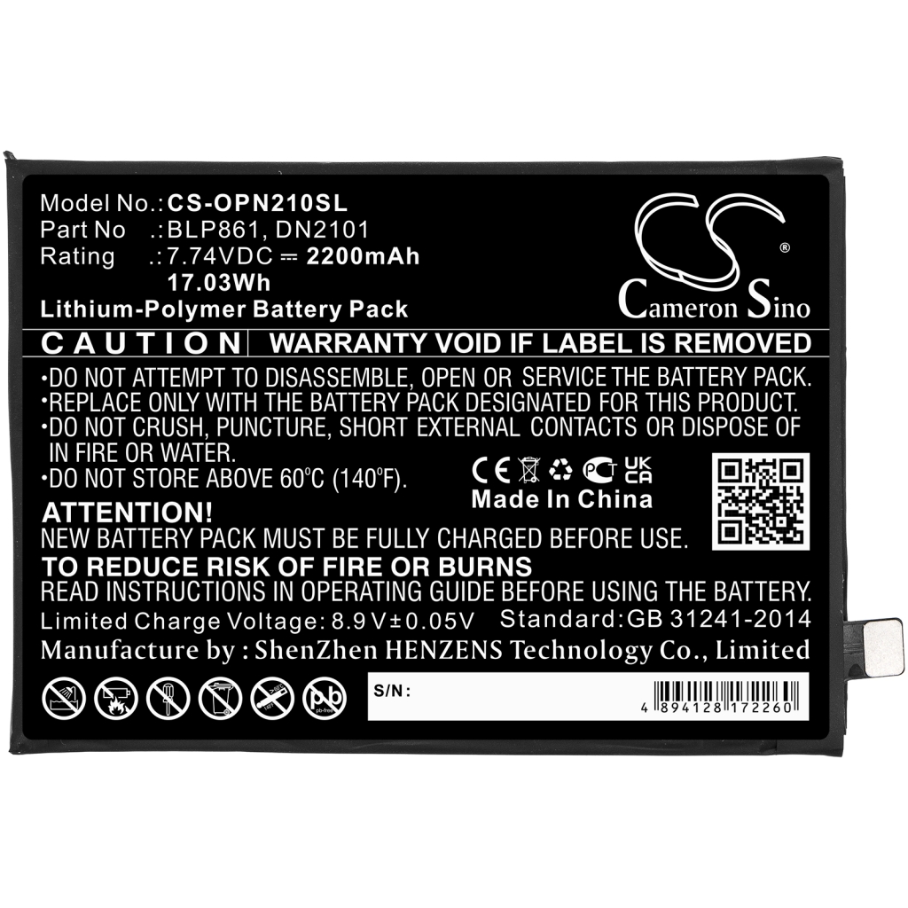 Batérie pre mobilné telefóny Oneplus CS-OPN210SL