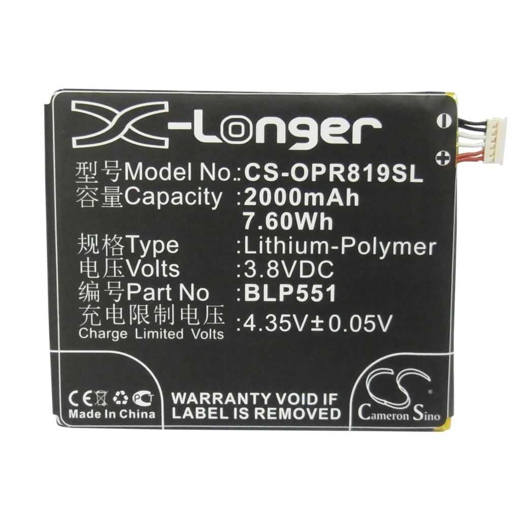 Baterie kompatibilní s OPPO CS-OPR819SL