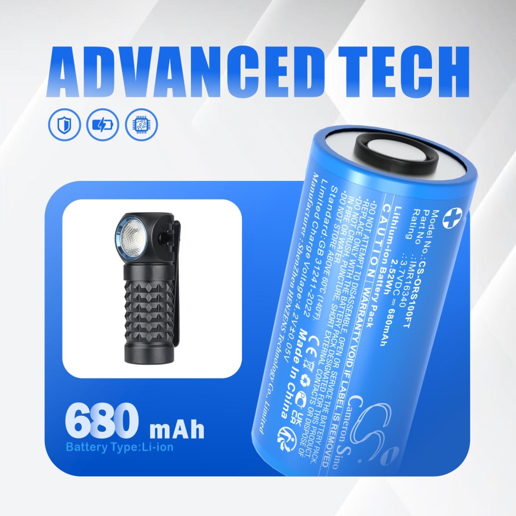 Baterie do osvětlovacích systémů Olight CS-ORS100FT