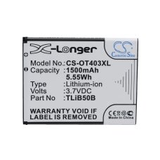 Compatible battery replacement for Alcatel CAB60B0000C2,CAB60B0001C2,TLIB50B