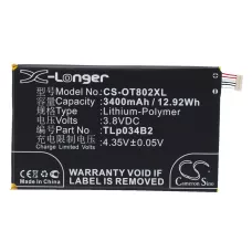 Kompatibilní náhrada baterie za TCL TLP034B1,TLP034B2