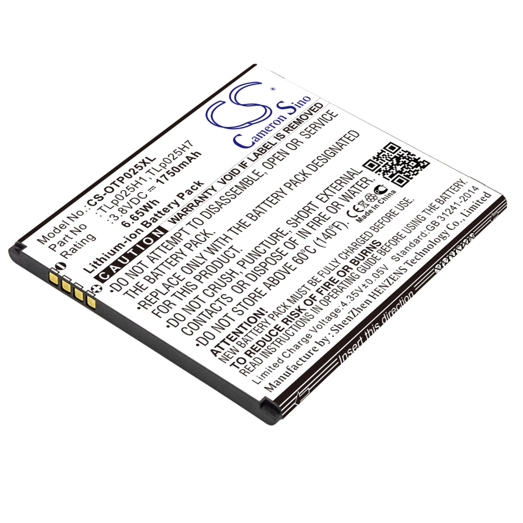 Batérie pre mobilné telefóny Alcatel CS-OTP025XL