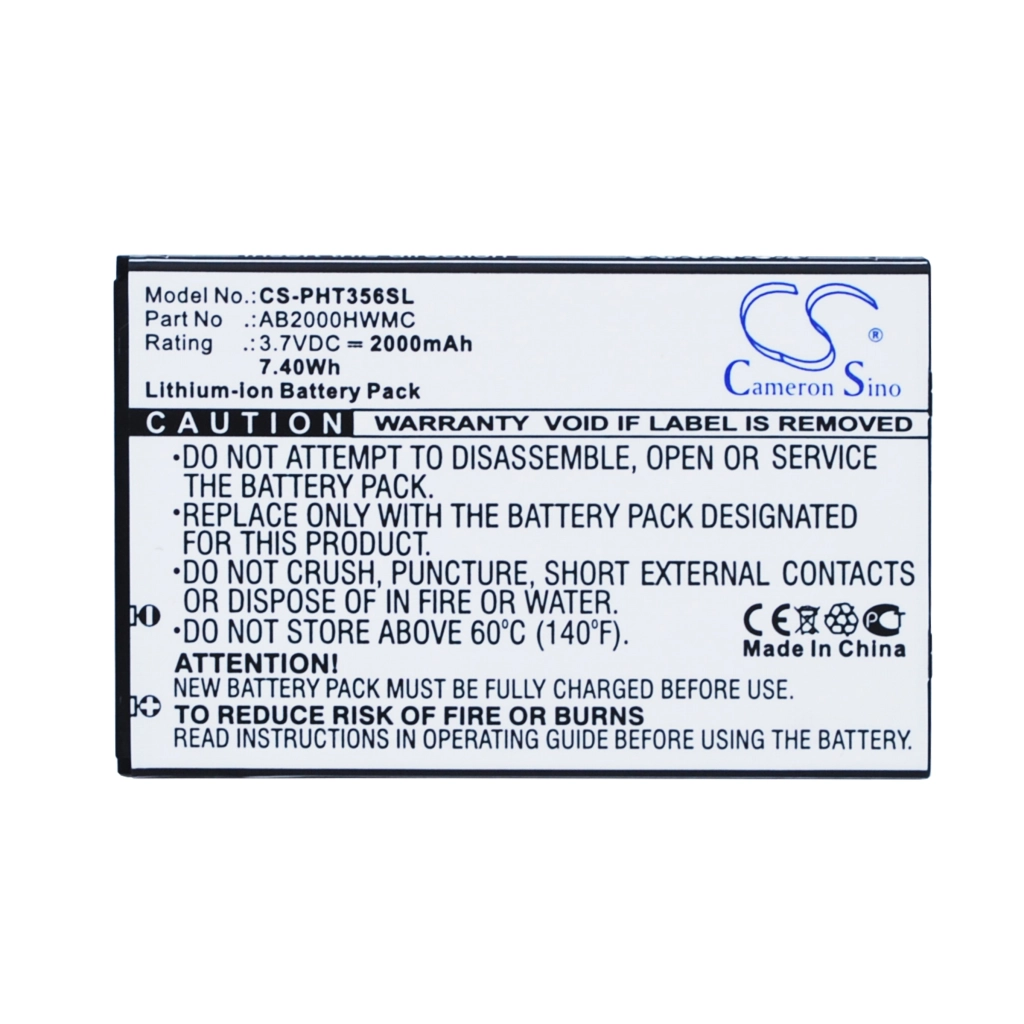 Mobile Phone Battery Philips CS-PHT356SL