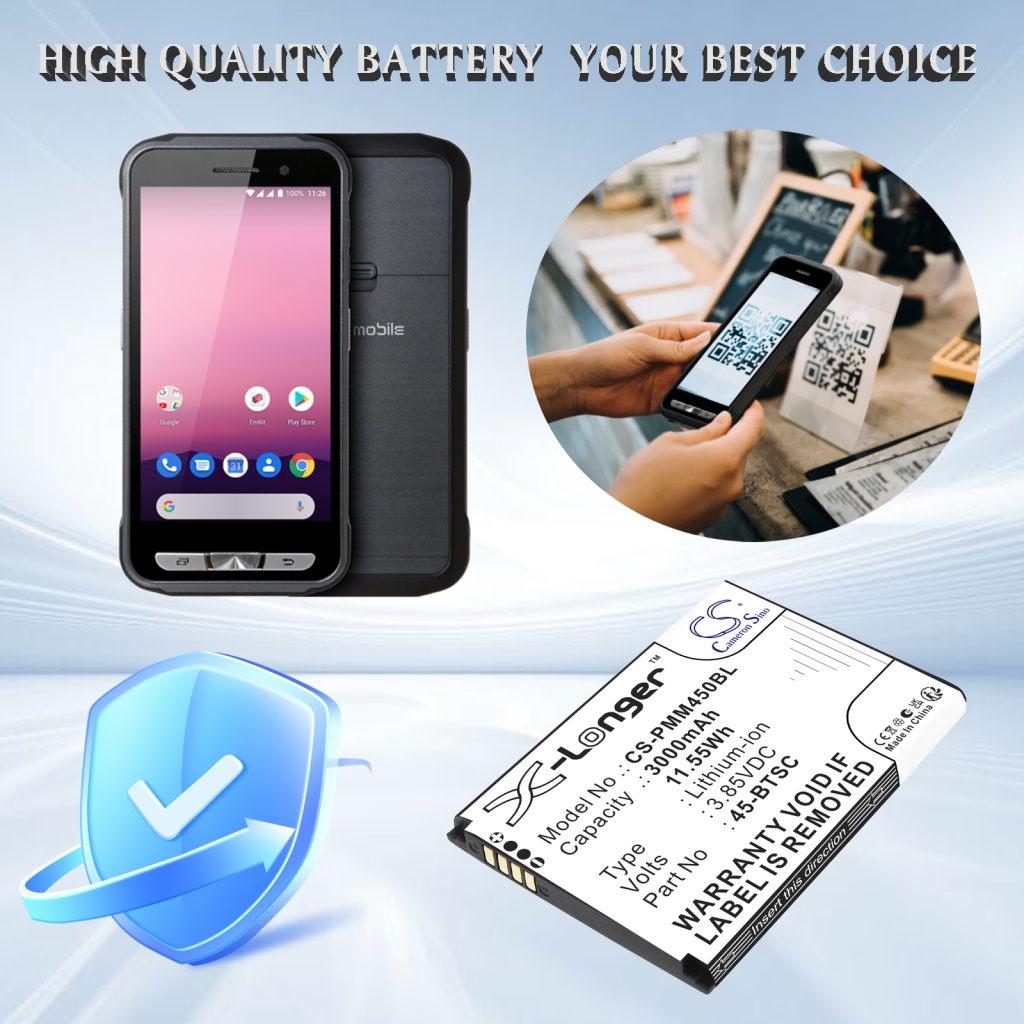 Battery compatible with BarCode, Scanner Battery
