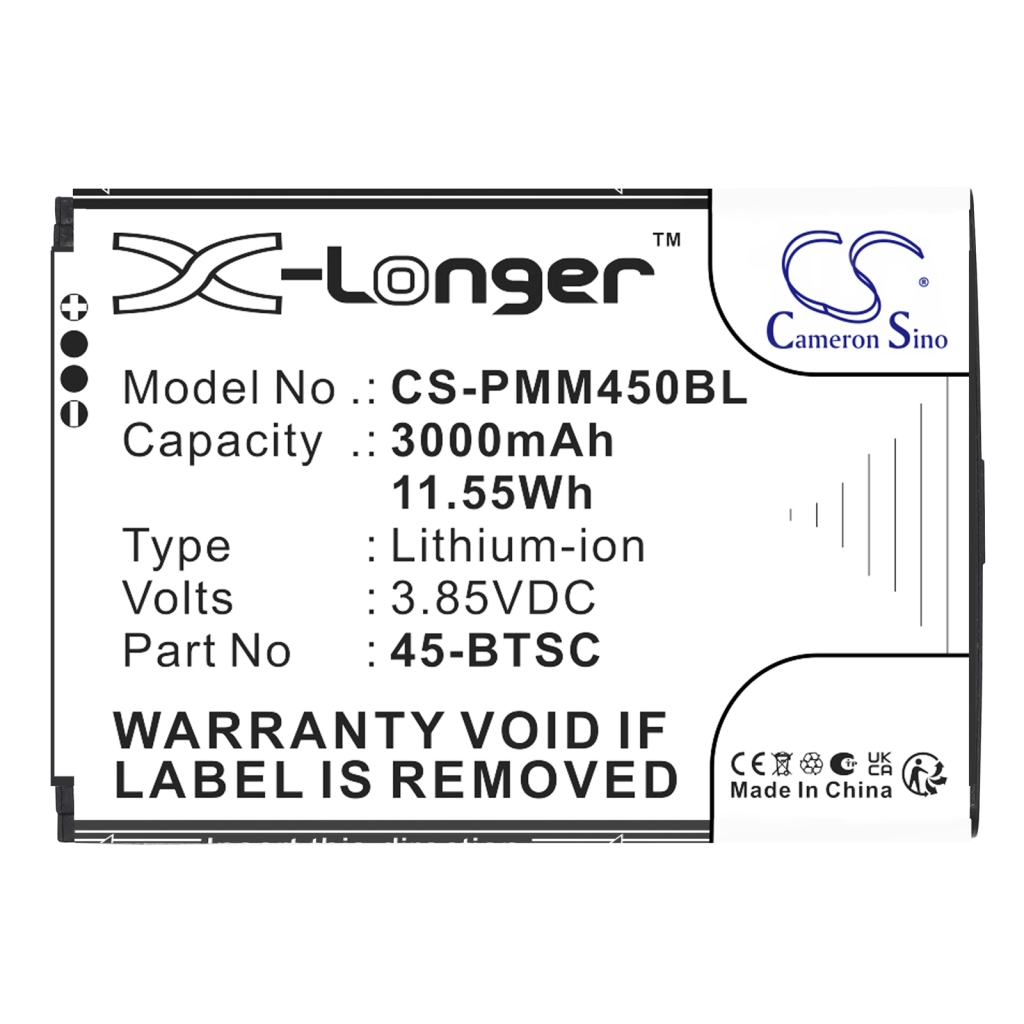 Battery compatible with BarCode, Scanner Battery