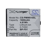 CS-PMW810SL<br />Batérie pre   nahrádza batériu BP-F01