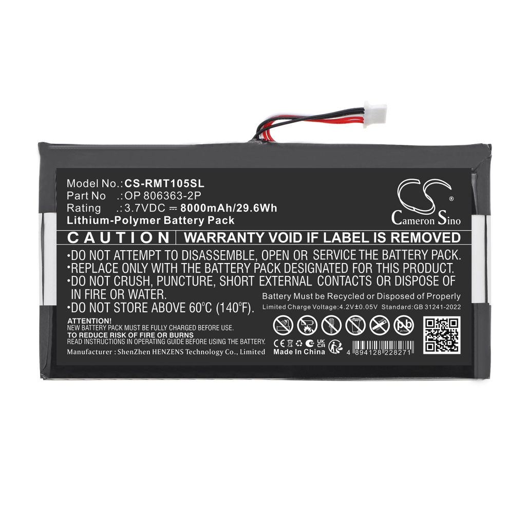 Baterie kompatibilní s RAND McNally TND-1050 TND-1050 CS-RMT105SL