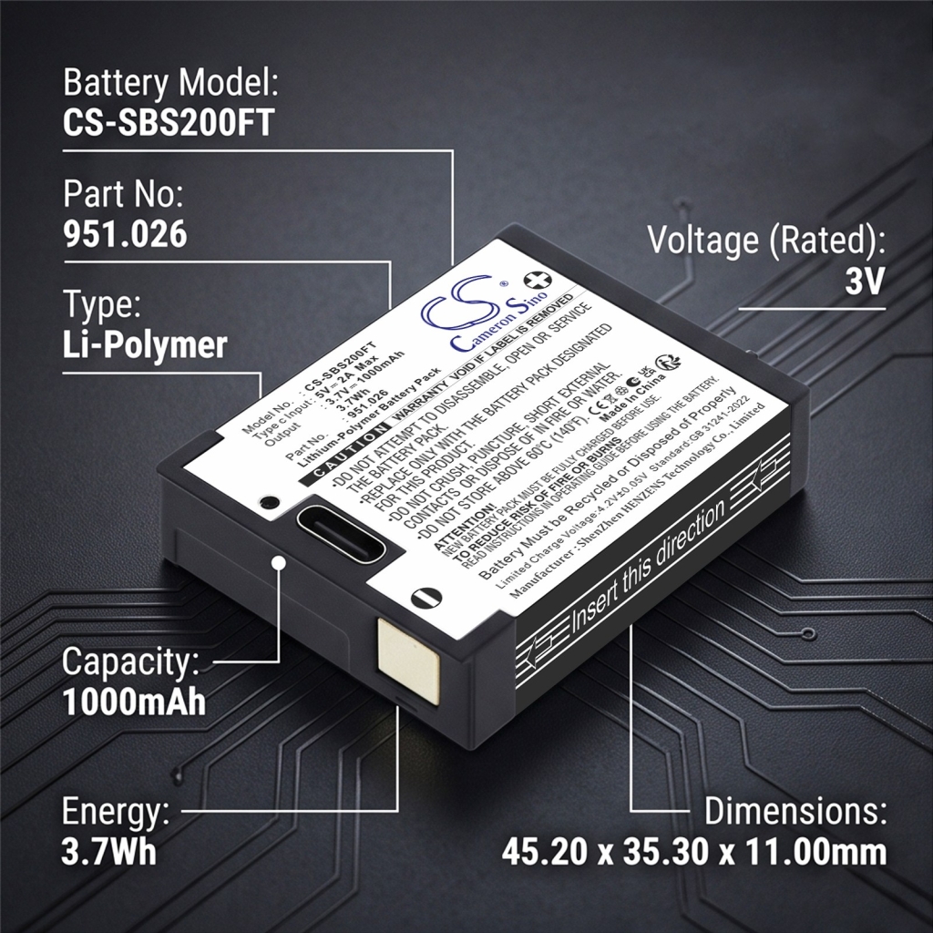Batéria kompatibilné s Suprabeam CS-SBS200FT