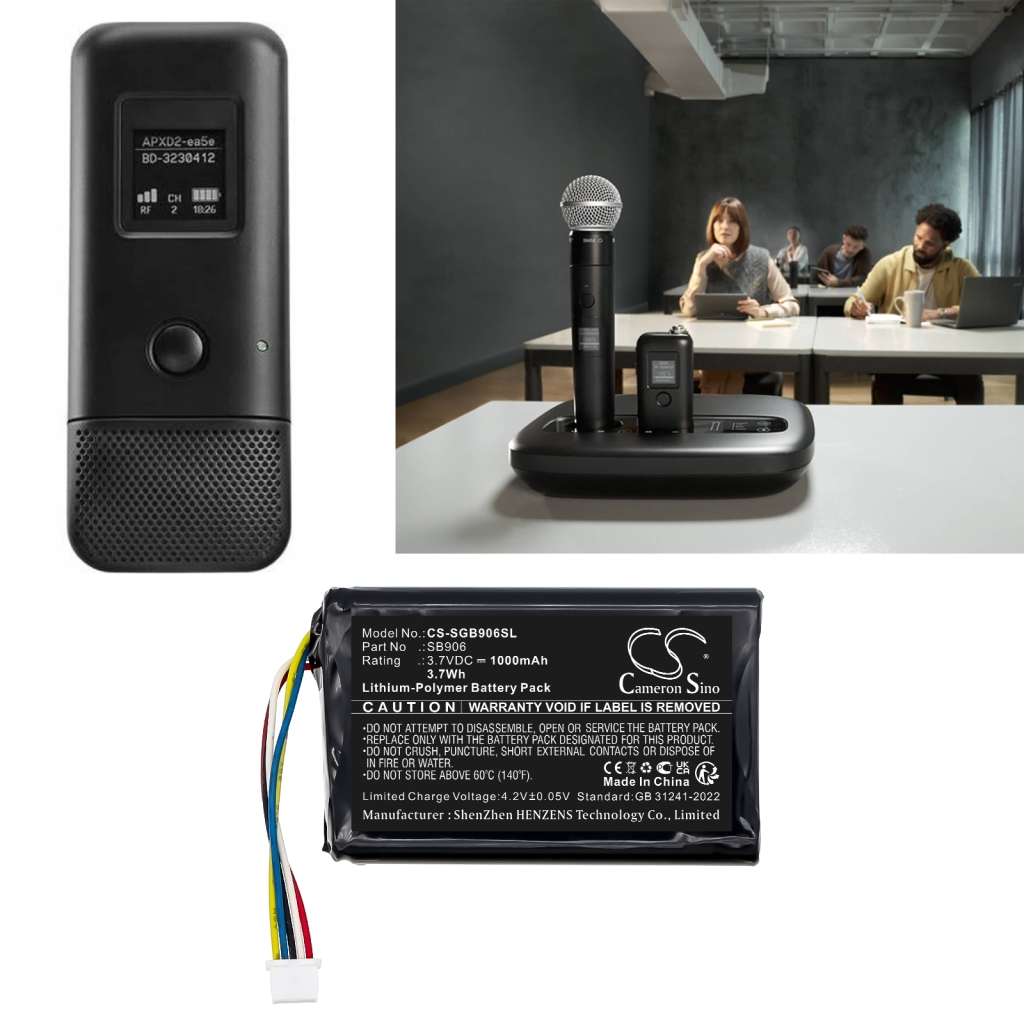 Audio device batteries Shure CS-SGB906SL