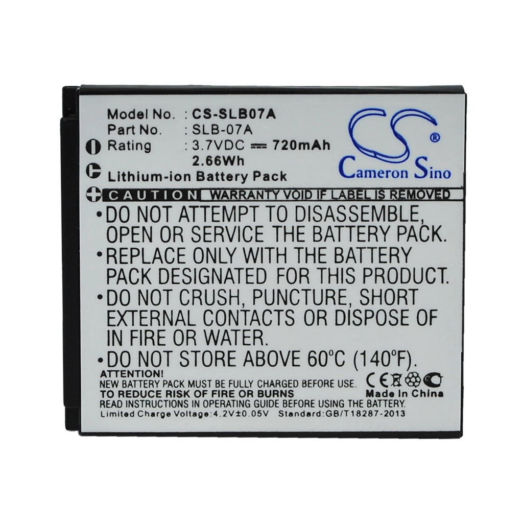 Camera Battery Samsung CS-SLB07A