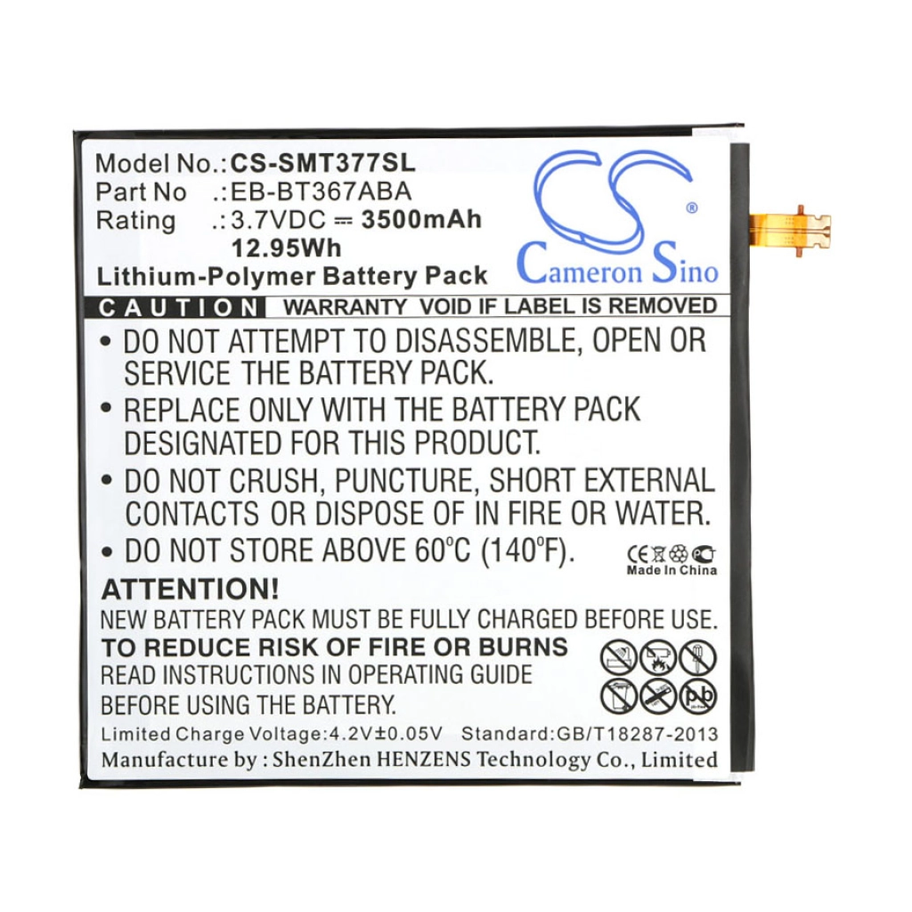 Tablet Battery Samsung CS-SMT377SL