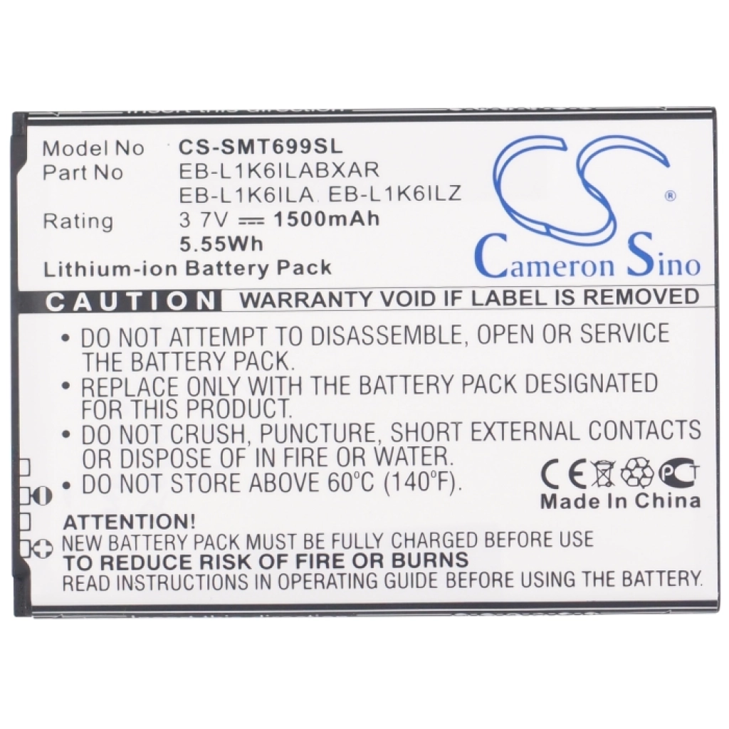 Compatible battery replacement for Verizon EB-L1K6ILA,EB-L1K6ILABXAR,EB-L1K6ILZ