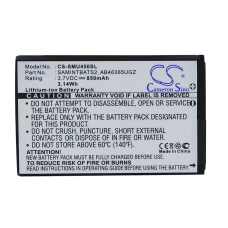 Compatible battery replacement for Samsung AB463651GZ,AB463651GZBSTD,SAMINTBATS2