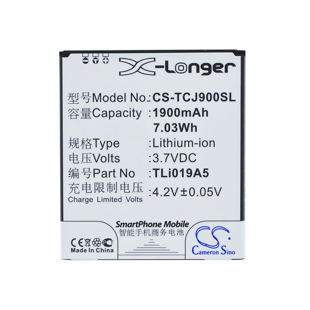 Battery compatible with Alcatel TCL CS-TCJ900SL