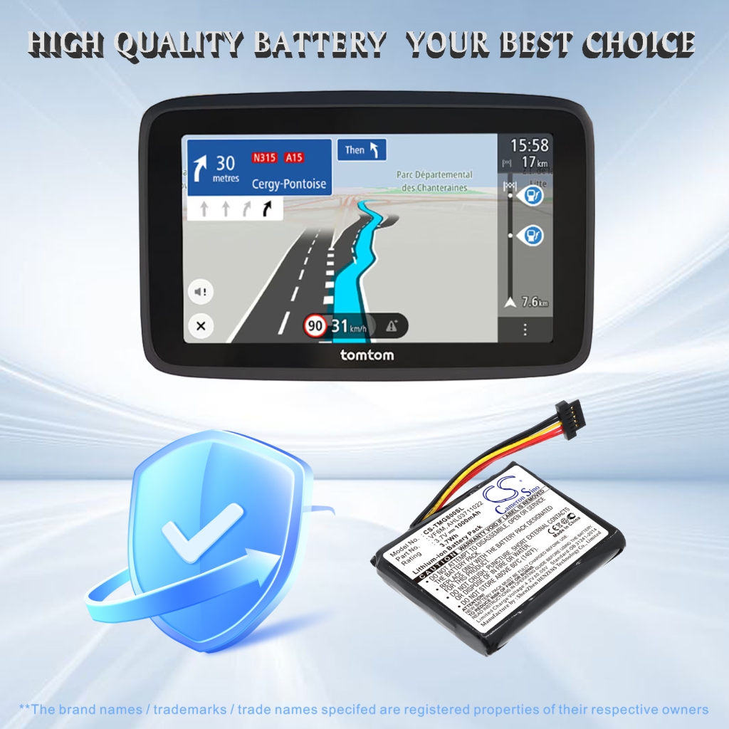 Baterie kompatibilní s TomTom CS-TMG800SL