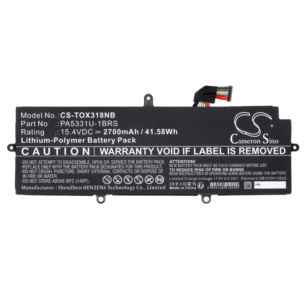 Notebook battery Toshiba Portege R30