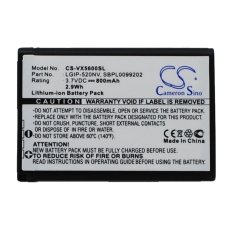 Compatible battery replacement for LG LGIP-520NV,LGIP-520NV-2,SBPL0099202,SBPL0102702