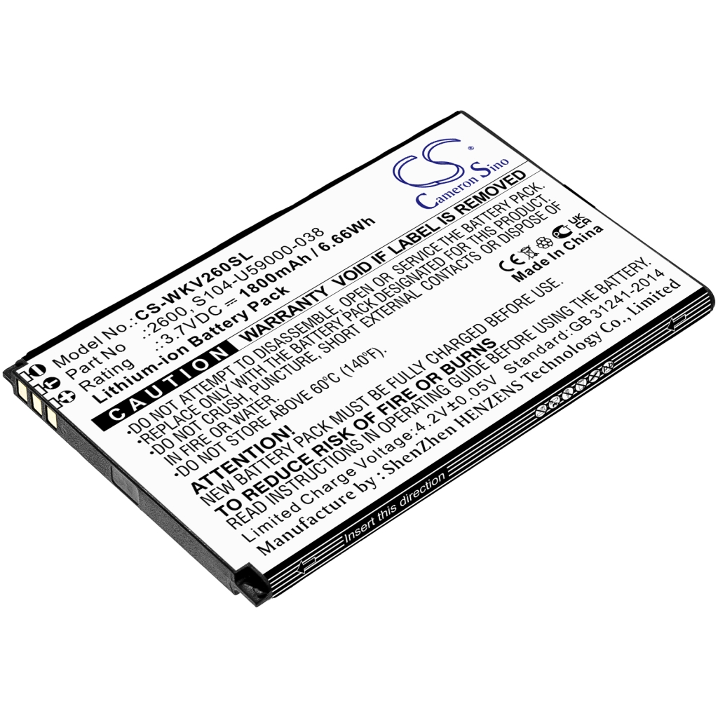 Batérie pre mobilné telefóny Wiko CS-WKV260SL
