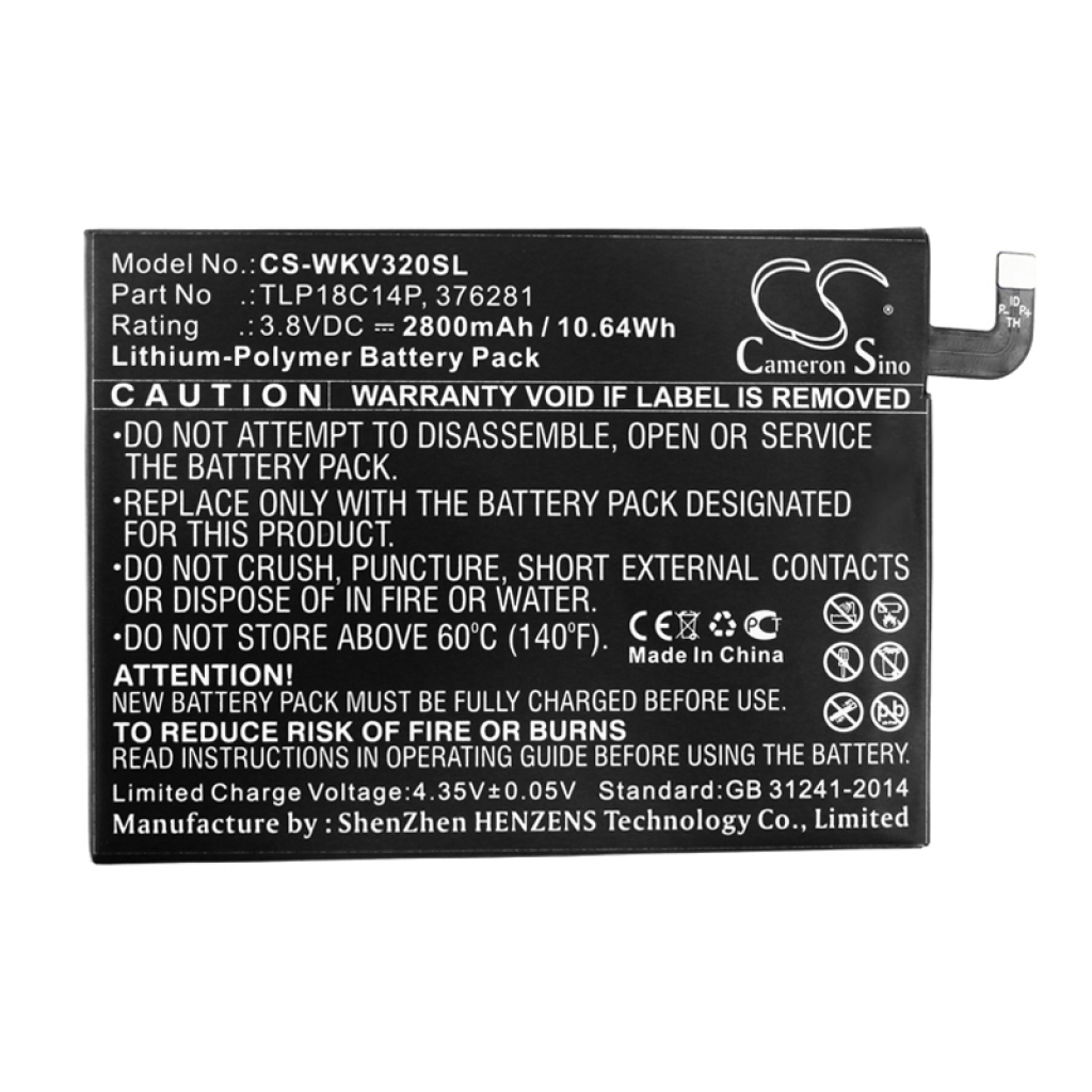 Batérie pre mobilné telefóny Wiko CS-WKV320SL