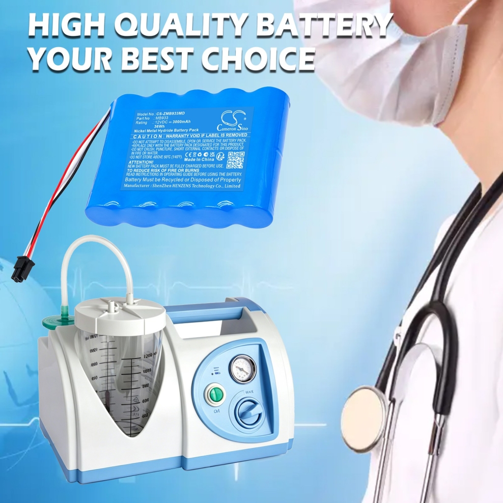 Baterie kompatibilní s Zeiner medical CS-ZMB933MD