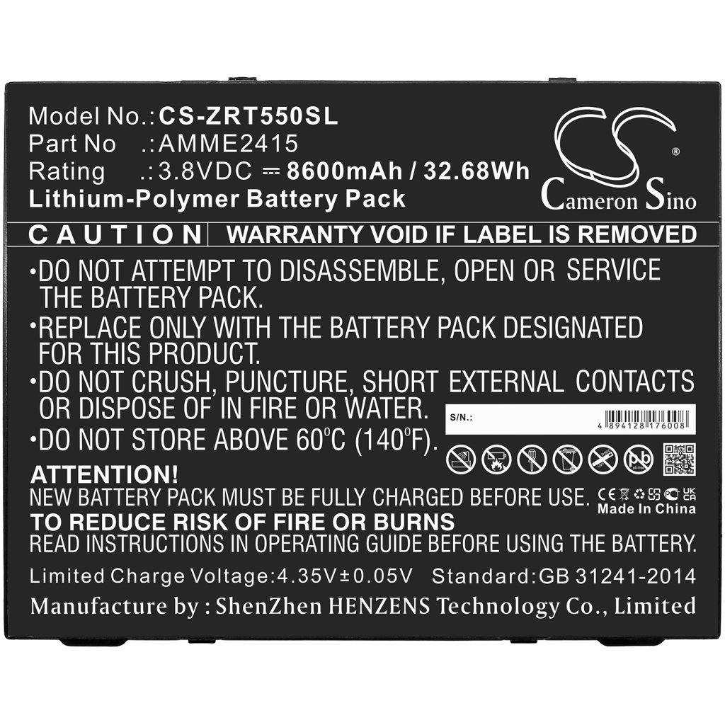 Batéria pre tablet Zebra CS-ZRT550SL