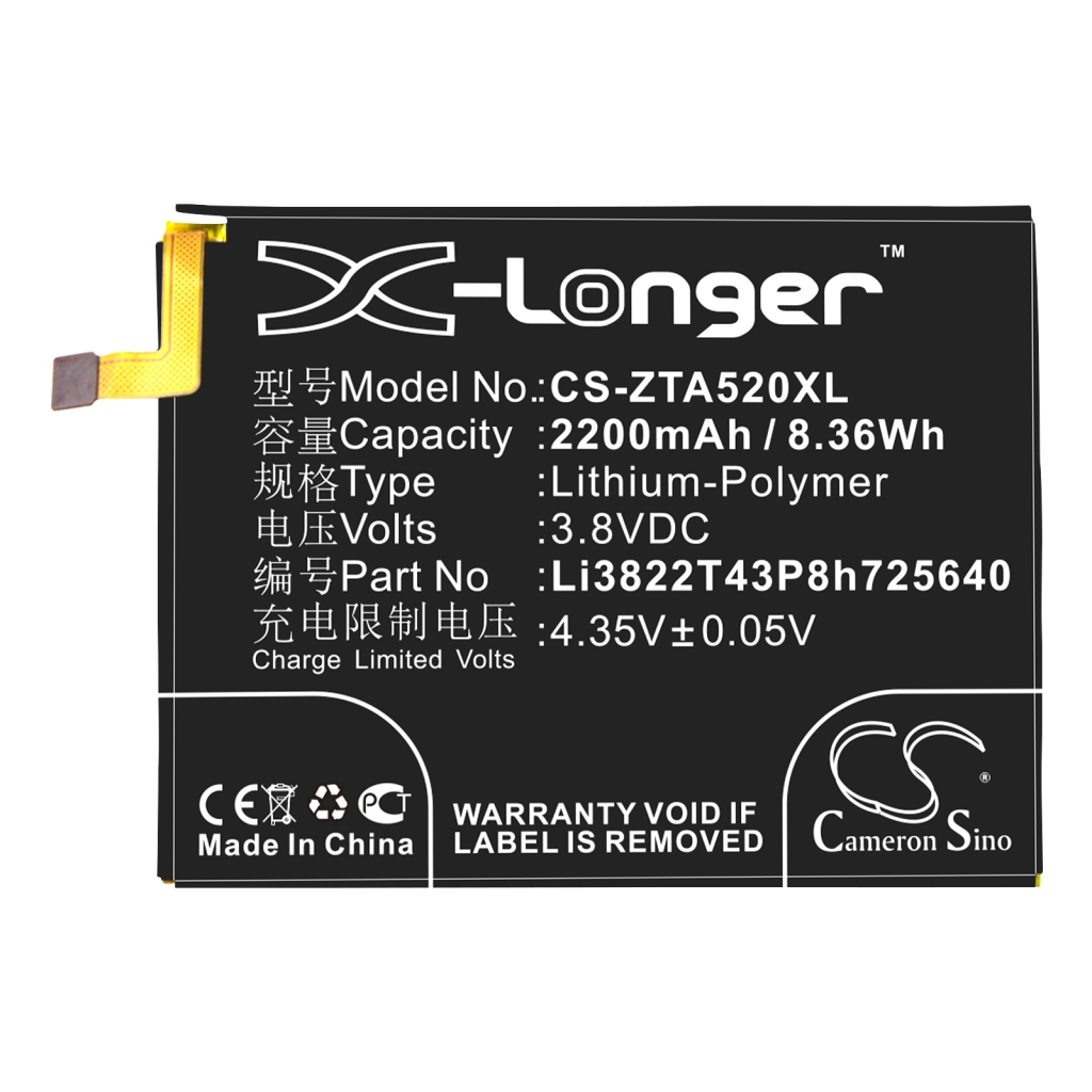Batérie pre mobilné telefóny ZTE CS-ZTA520XL