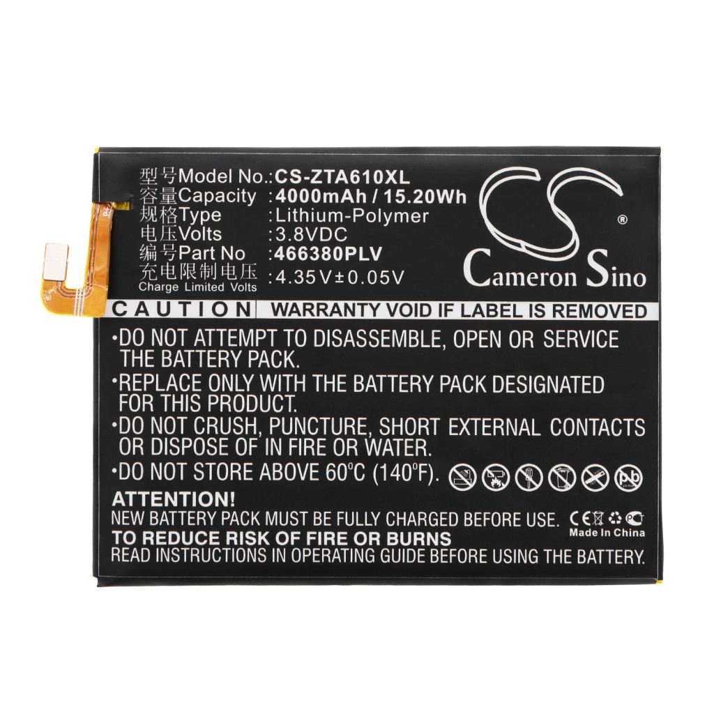 Batérie pre mobilné telefóny ZTE CS-ZTA610XL