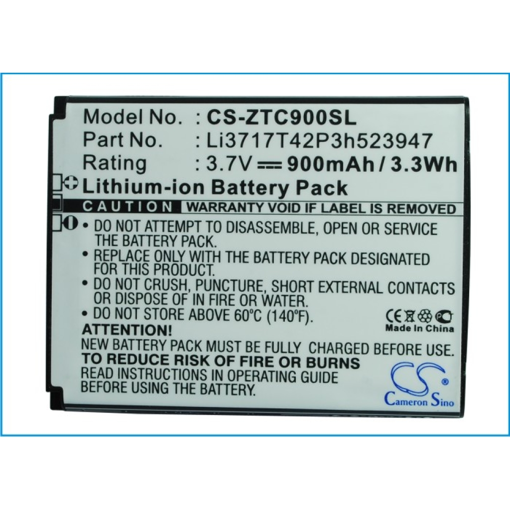 Baterie kompatibilní s Telstra ZTE CS-ZTC900SL