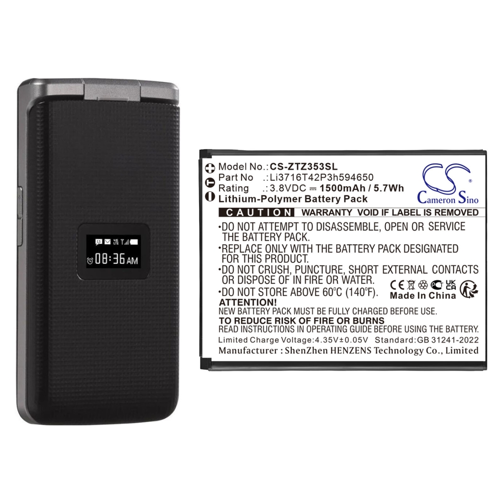 Batérie pre mobilné telefóny ZTE CS-ZTZ353SL