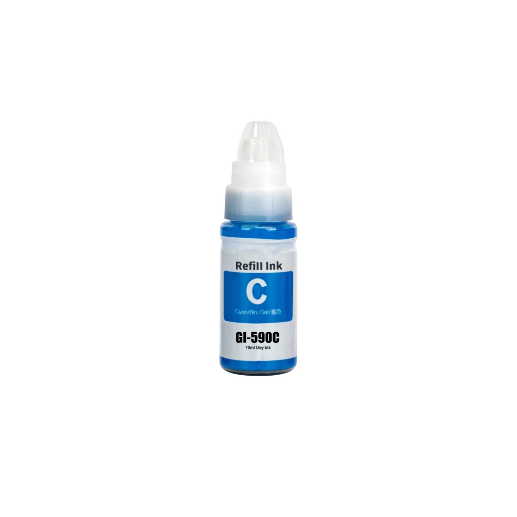 Kompatibilní s Canon GI-590 C / 70ml Atrament Azurová (Tlačový atrament)