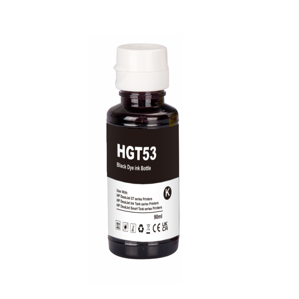 Kompatibilní náhrada za Kompatibilní s HP GT53BK / 90ml Inkoust Černá (Tiskový inkoust)